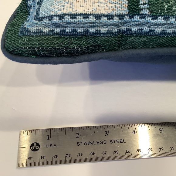 Ask Me About My Grandchildren Tapestry Accent Pillow Grandparents in Red Car - Picture 4 of 6